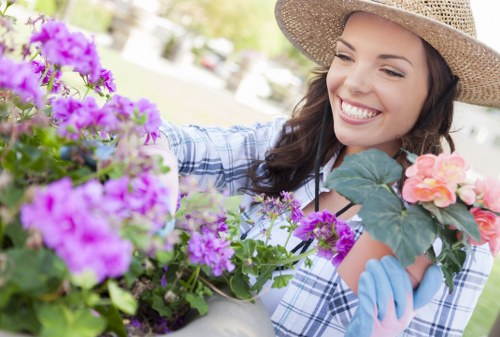 Tree crown lifting work improving clearance in a Surbiton garden